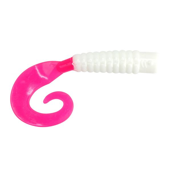 Tsunami Tidal Grub - 4in - Pink/White