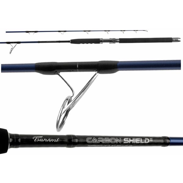 Tsunami TSCSHDPSII762H-B Carbon Shield II Boat Popping Rod