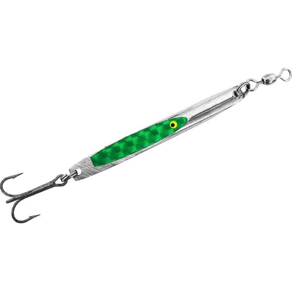 Tsunami Slimwave Spoon - 3 1/2in - 1oz - Chrome w/Green Prism