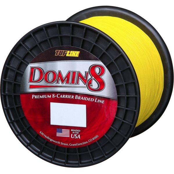 TUF-LINE DM102500YE DOMIN8 Braided Line - 10 lb. - 2,500 yd. - Yellow