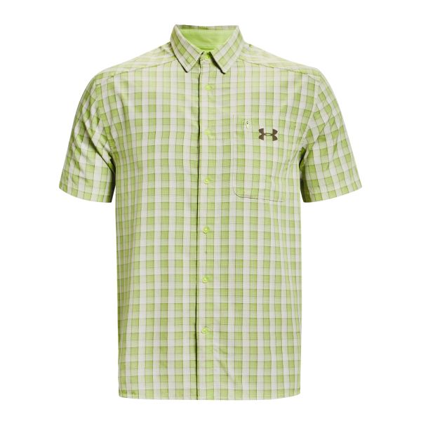 Under Armour Mens Drift Tide 2.0 Plaid Short Sleeve - Green - Large