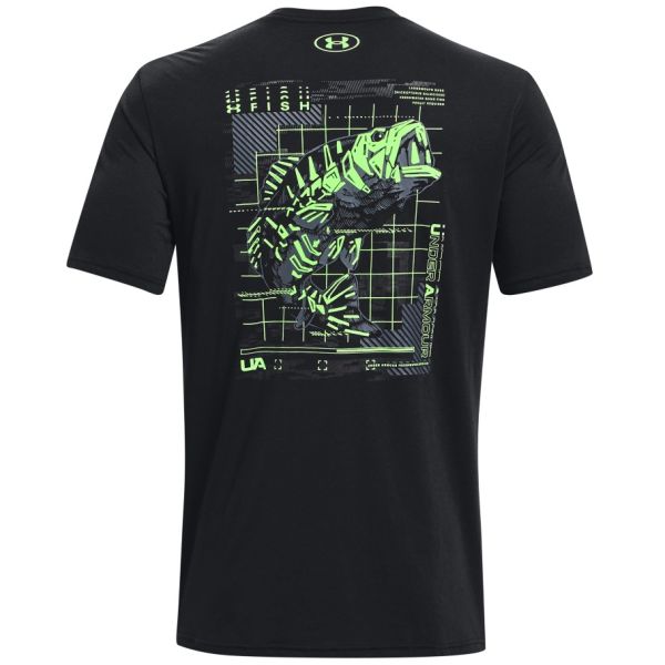 Under Armour Men's FISH Bass Skelmatic Short Sleeve - Black - LargeT