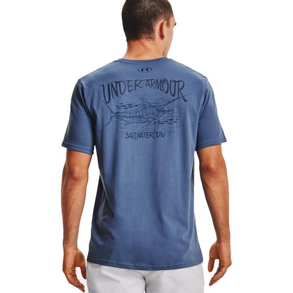 Under Armour Illustrated Marlin T-Shirt - Mineral Blue - 2XL