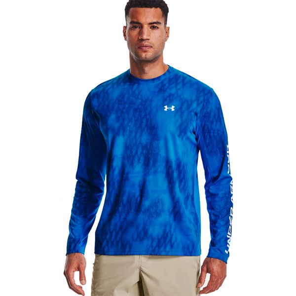 Under Armour Iso-Chill Shorebreak Camo Long Sleeve Shirt - Blue Circuit - XS