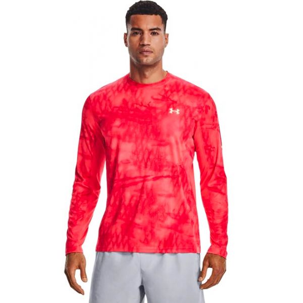 Under Armour Iso-Chill Shorebreak Camo Long Sleeve Shirt - Venom Red - XS