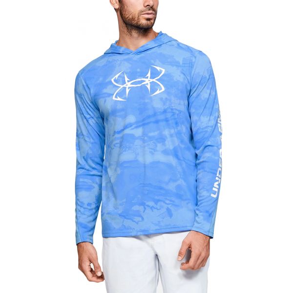 Under Armour Iso-Chill Shore Break Camo Hoodie - Carolina Blue - 2XL