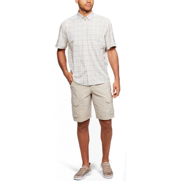 Under Armour Tide Chaser 2.0 Plaid Short Sleeve Shirt - Summit White - L