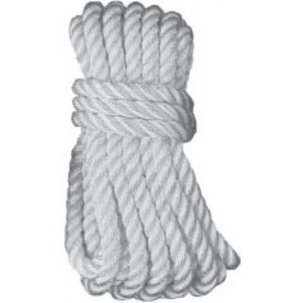 Unicord 160700 3-Strand Twisted White Nylon Dock Lines - 1/2'' x 25'