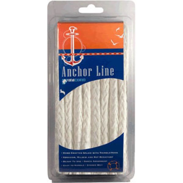 Unicord 3005013 Strand Twisted White Nylon Anchor Line - 3/8'' x 50'