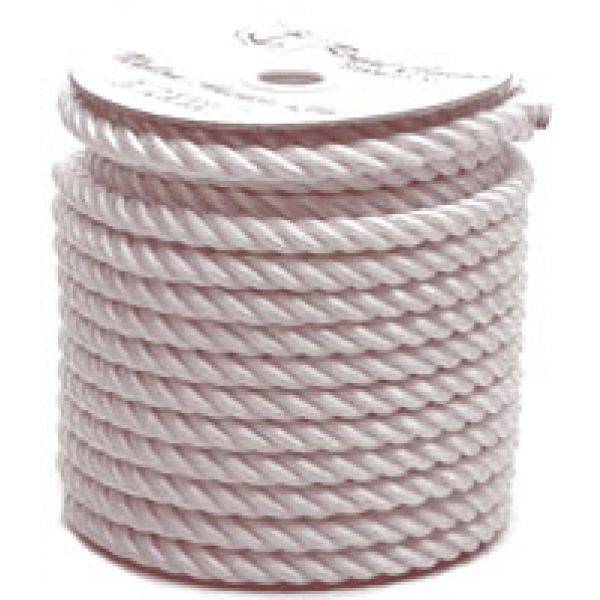 Unicord 3005183 Strand Twisted White Nylon Anchor Line - 3/8'' x 100'