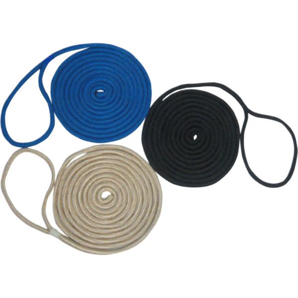 Unicord Double Braid Nylon Dock Line - 3/8 in. x 15 ft. - White