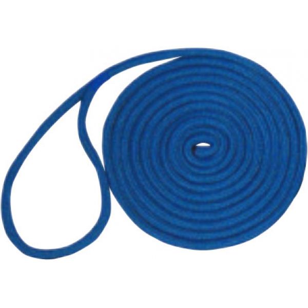 Unicord Double Braid Nylon Dock Line - 3/8 in. x 15 ft. - Blue