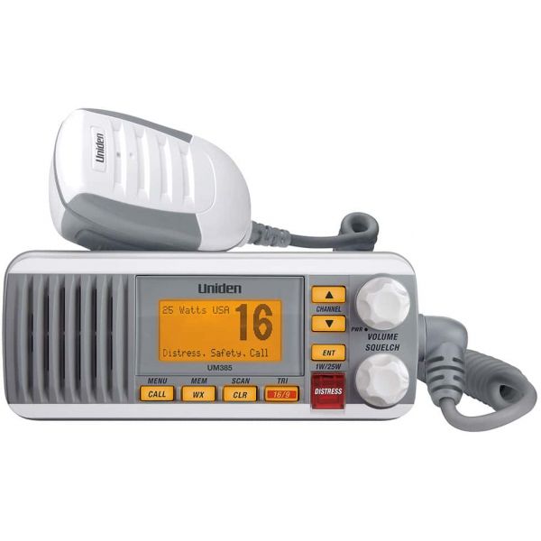 Uniden UM385 Fixed Mount VHF Radio - White