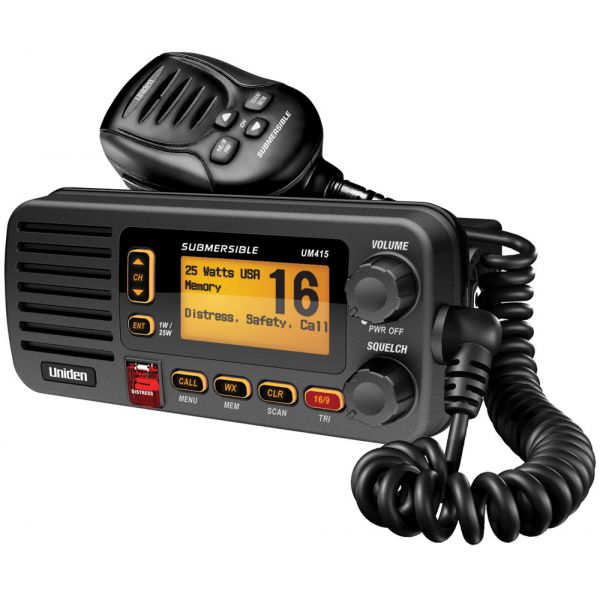 Uniden UM415-BK DSC 25-Watt Full-Featured VHF Marine Radio - Black