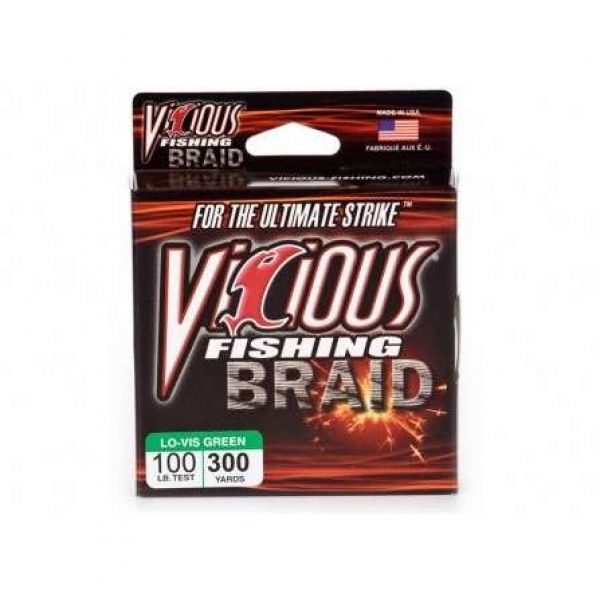 Vicious BRG Braided Fishing Line Moss Green 300 Yard Spool 10lb