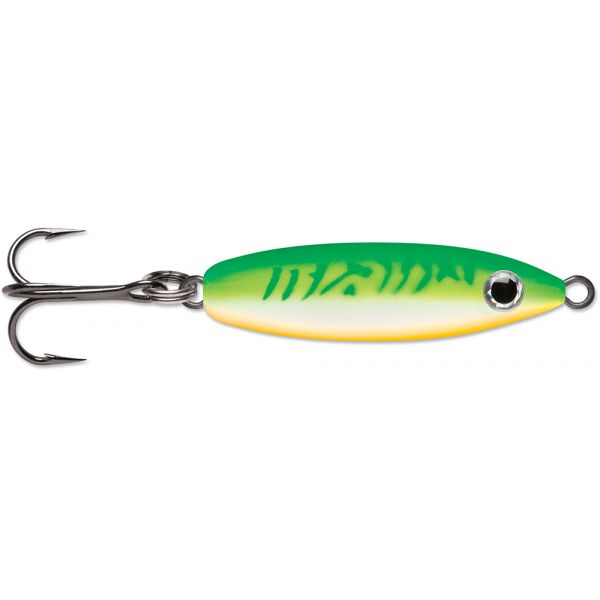 VMC Rattle Spoon - 1/16oz - Glow Green Fire