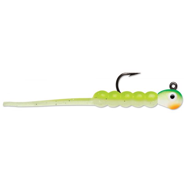 VMC Tungsten Wax Tail Jig - 1/16oz - Green Orange Glow