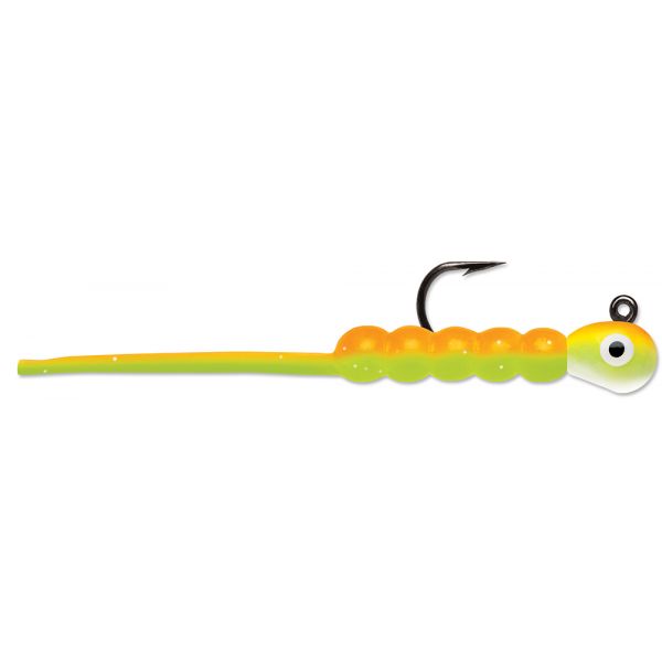 VMC Tungsten Wax Tail Jig - 1/16oz - Orange Chartreuse Glow