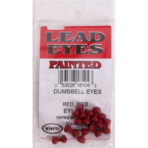 Wapsi Lead Eyes Painted Dumbbell Eyes - Red