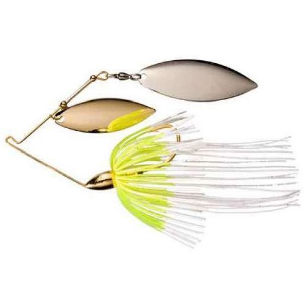 War Eagle Dual Willow Leaf Spinnerbait - 1/2oz Gold White/Chartreuse