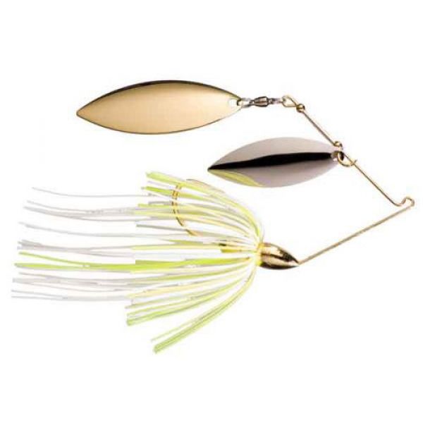 War Eagle Dual Willow Leaf Spinnerbait - 1/2oz Gold Hot White/Chartreuse