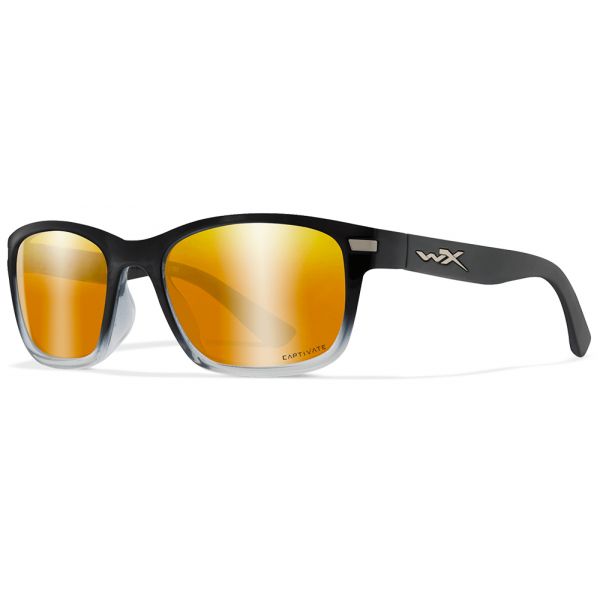 Wiley X WX Helix Sunglasses - Gloss Black Crystal Frame/Bronze Mirror Lens