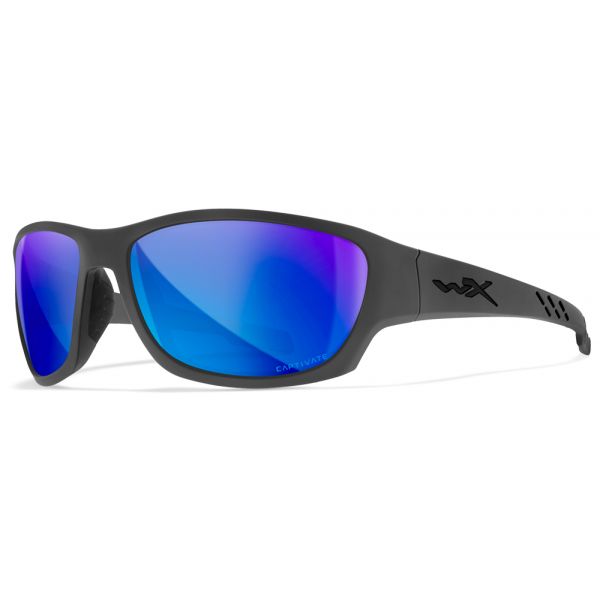 Wiley X WX Climb Sunglasses - Blue Mirror Lens/Matte Grey Frame