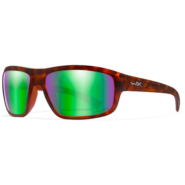 Wiley X WX Contend Sunglasses - Green Mirror Lens/Matte Demi Frame