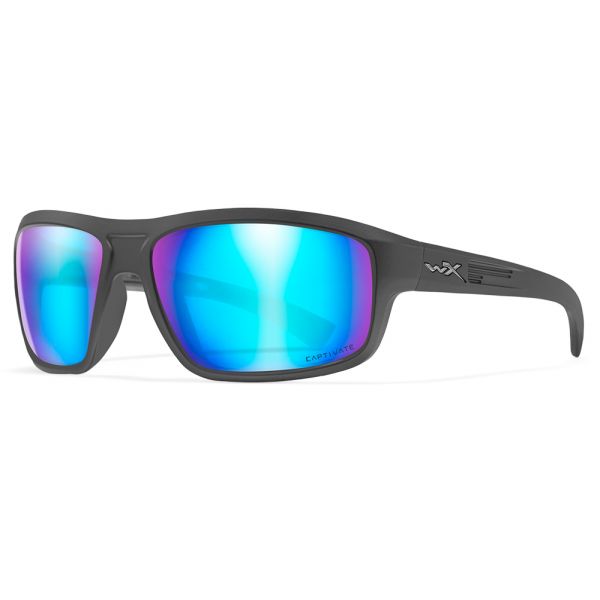 Wiley X WX Contend Sunglasses - Blue Mirror/Matte Graphite Frame