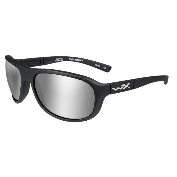 Wiley X Ace Sunglasses - Matte Black/Silver Flash