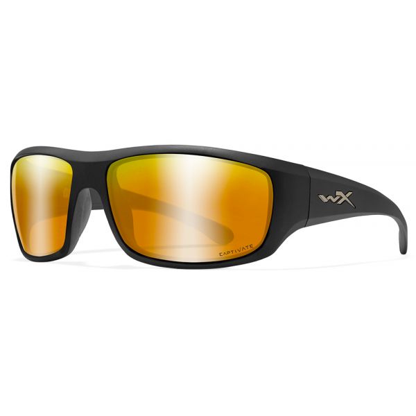 Wiley X WX Omega Sunglasses - Matte Black Frame/Bronze Mirror Lens