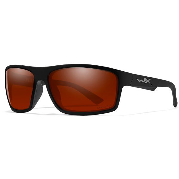 Wiley X WX Peak Sunglasses - Matte Black Frame/Copper Lens