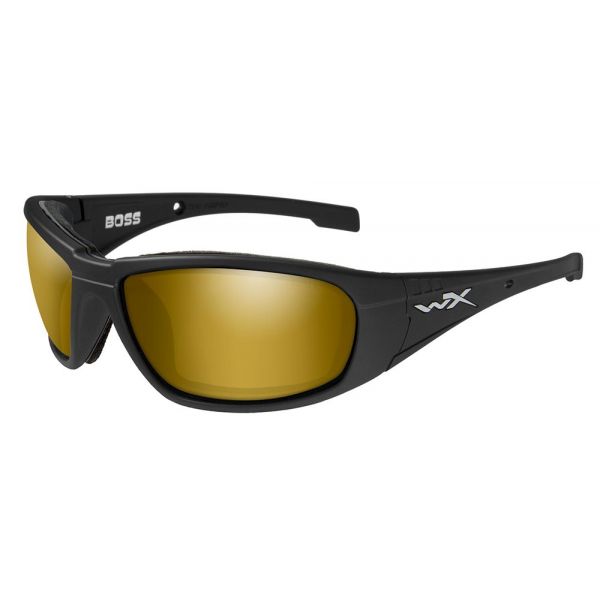 Wiley X Boss Sunglasses - Gold Mirror Matte/Black