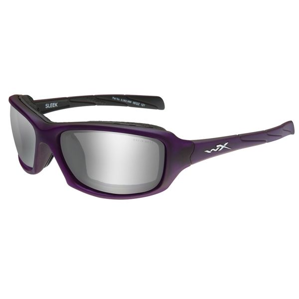 Wiley X Sleek Sunglasses - Matte Voilet/Silver Flash