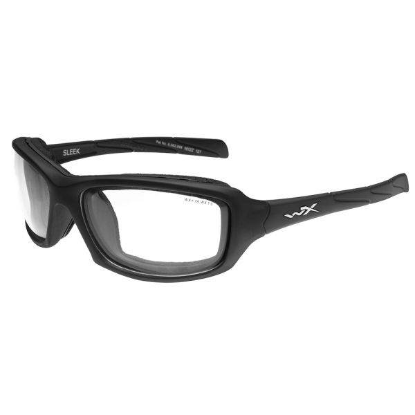 Wiley X Sleek Sunglasses - Matte Black/Clear