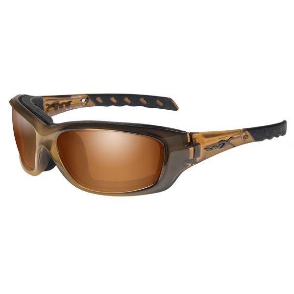 Wiley X Gravity Sunglasses - Brown Crystal/Bronze Flash