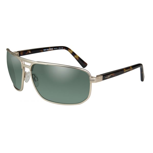 Wiley X Hayden Sunglasses - Satin Gold/Polarized Green