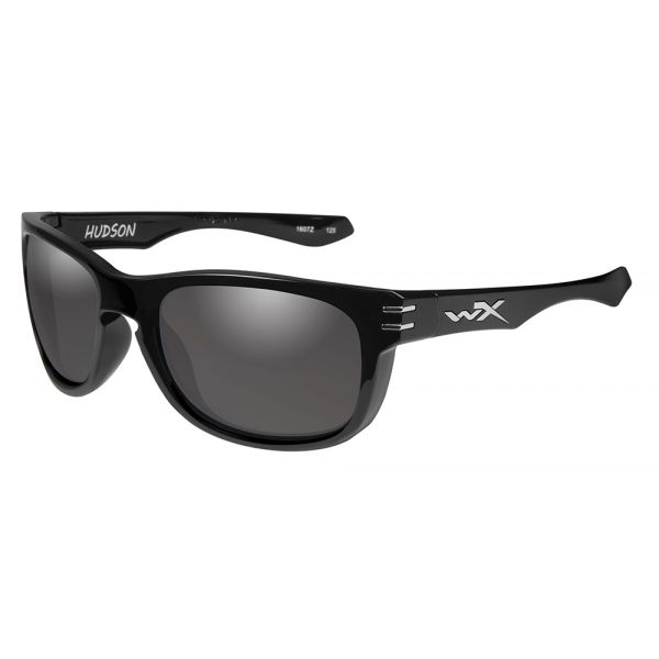 Wiley X Hudson Sunglasses - Gloss Black/Smoke Grey