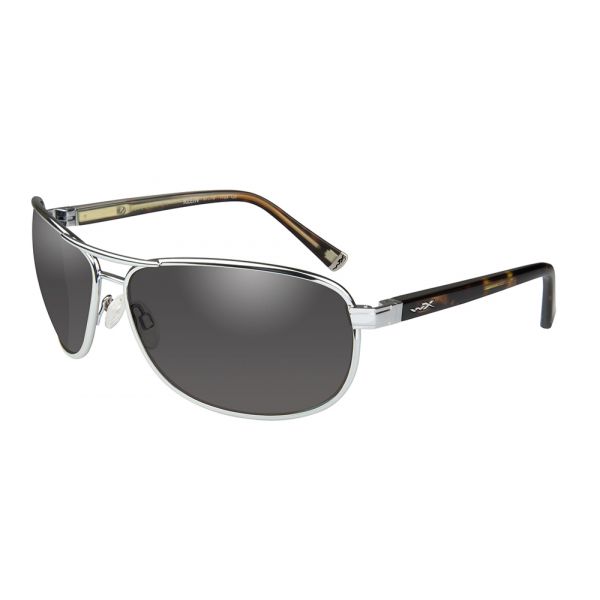 Wiley X Klein Sunglasses - Silver/Smoke Grey