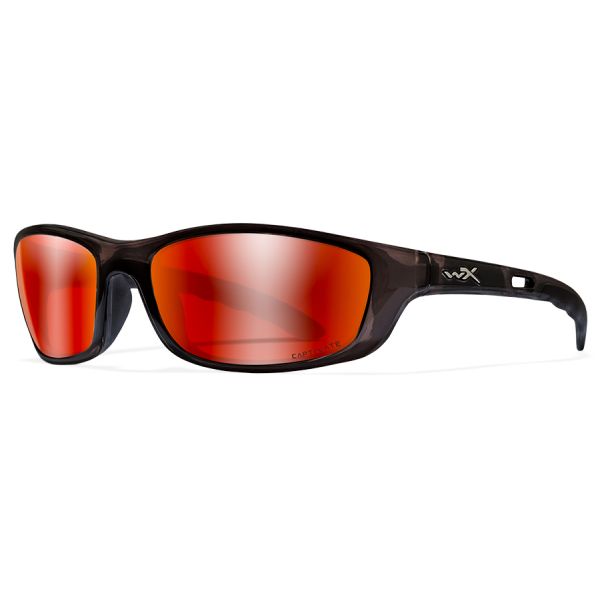 Wiley X P17 Sunglasses - Polarized Red Mirror Lens/Black Crystal Frame