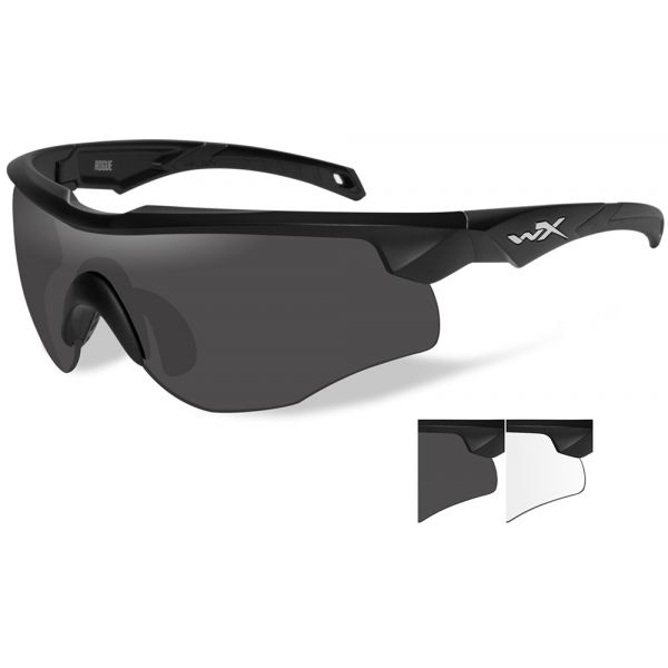 Wiley X Rogue Sunglasses - Matte Black/Smoke Grey/Clear