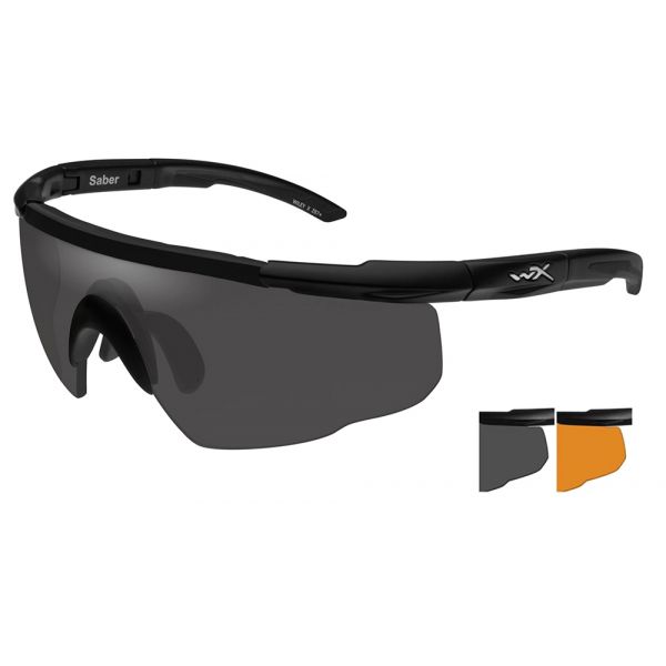 Wiley X Saber Advanced Sunglasses - Matte Black/Smoke Grey/Rust