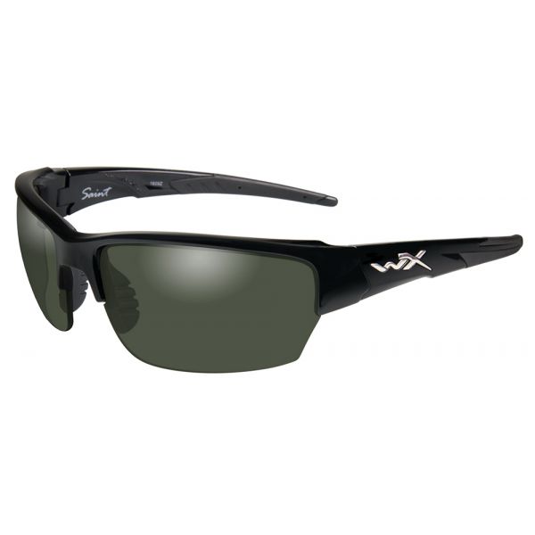 Wiley X Saint Sunglasses - Gloss Black/Smoke Green