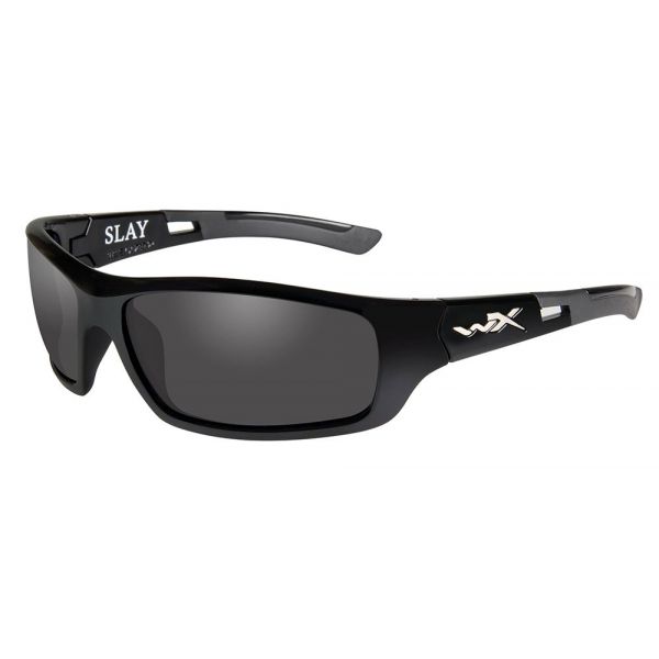 Wiley X Slay Sunglasses - Gloss Black/Polarized Smoke Grey