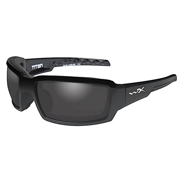 Wiley X Titan Sunglasses - Gloss Black/Polarized Smoke Grey