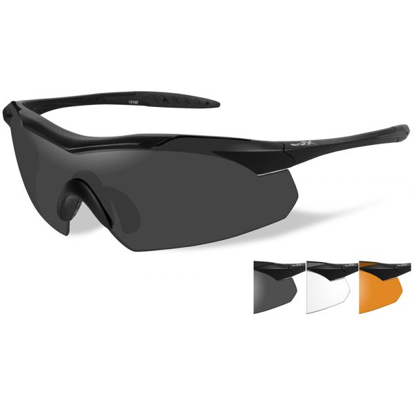 Wiley X Vapor Sunglasses - Matte Black/Smoke Grey/Clear/Rust