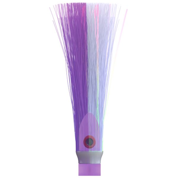 WolfPack Tackle Ahi Head - 3.5oz - Glow Purple - Crystal/Purple Hair