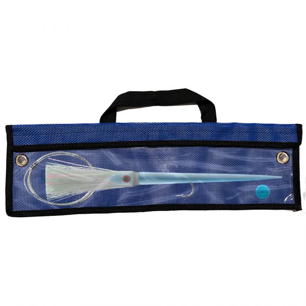 WolfPack Tackle Ahi Rigged Trolling Lure 1oz Glow Blue Crystal