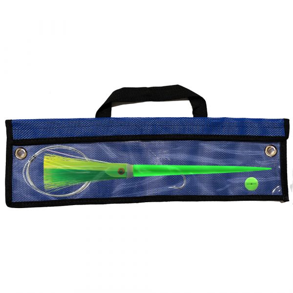 WolfPack Tackle Ahi Rigged Trolling Lure 1oz Glow Green Green/Chart