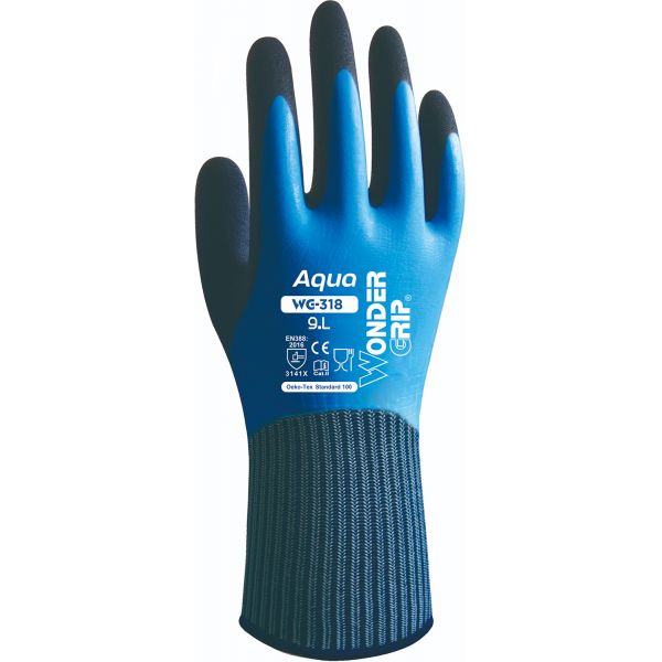 Wonder Grip WG-318 Aqua Gloves - Large